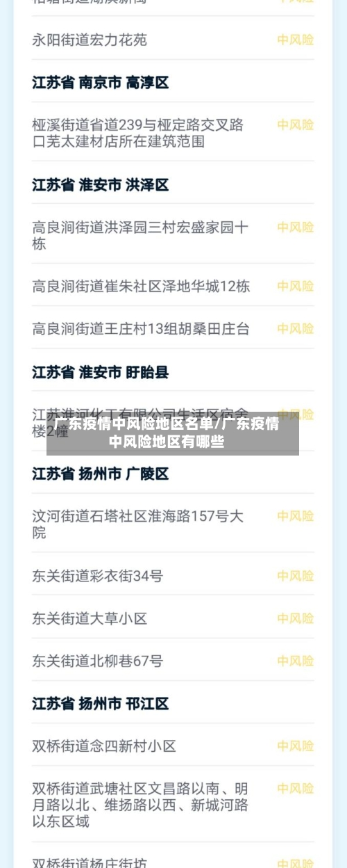 广东疫情中风险地区名单/广东疫情中风险地区有哪些-第2张图片