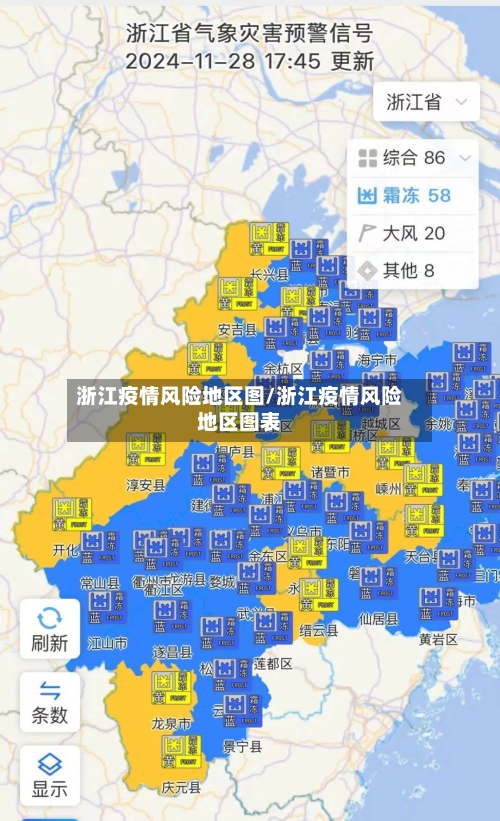 浙江疫情风险地区图/浙江疫情风险地区图表