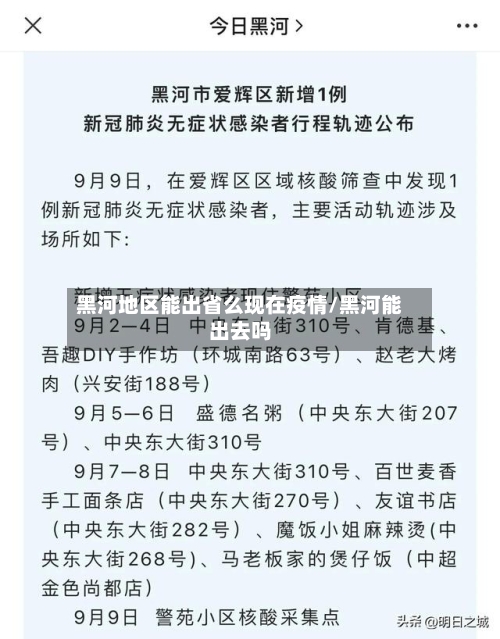 黑河地区能出省么现在疫情/黑河能出去吗-第3张图片