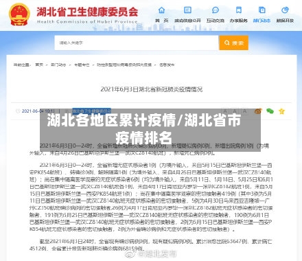 湖北各地区累计疫情/湖北省市疫情排名