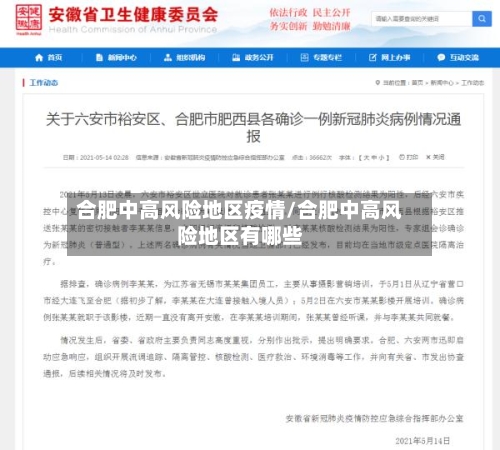 合肥中高风险地区疫情/合肥中高风险地区有哪些-第2张图片